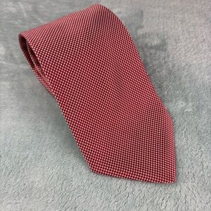 Ike Behar Red Patterned Tie